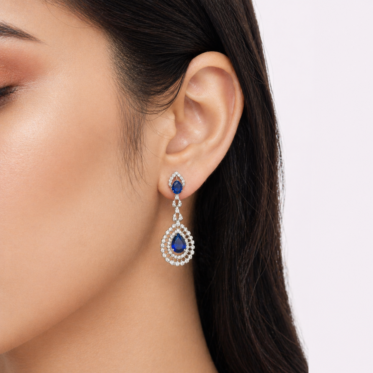 Sapphire Teardrop Earrings – JBB1001ER
