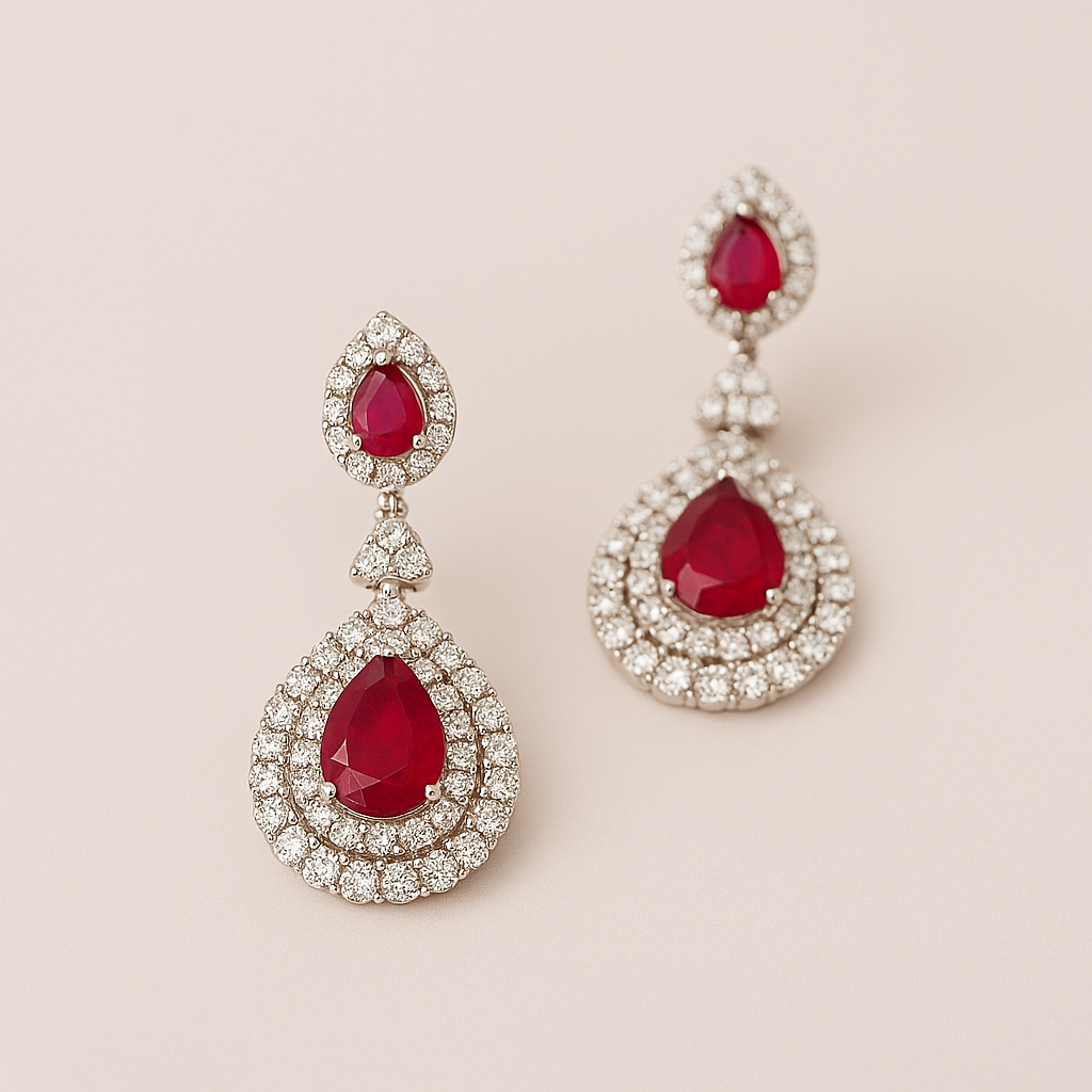 Ruby Teardrop Earrings – JBB1002ER