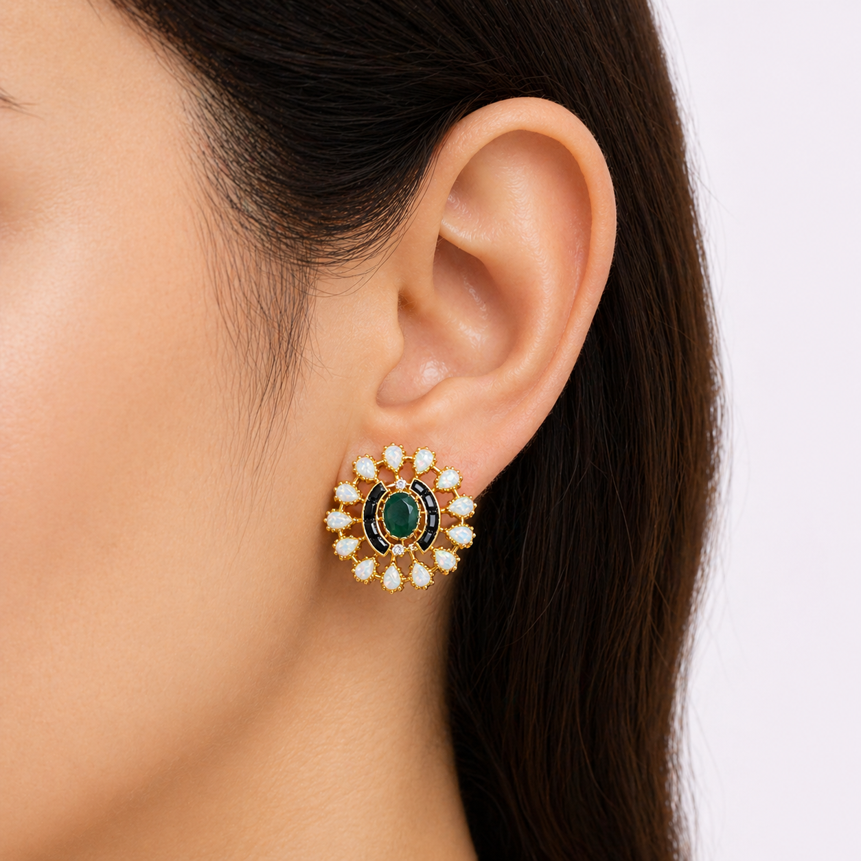 Emerald Opal Earrings – JBB1008ER