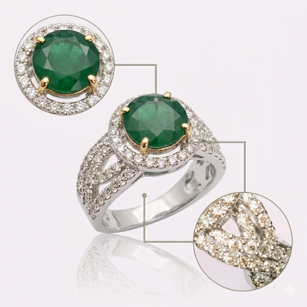 Emerald Elegance Ring – JBB1009RG
