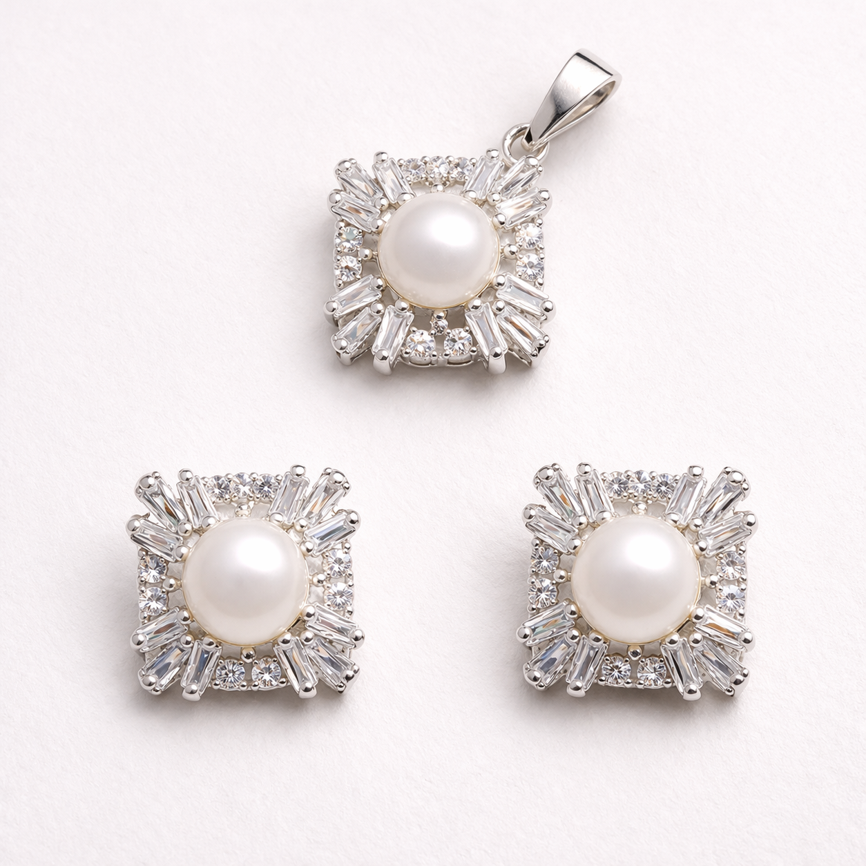 Cushion Pearl Pendant - JBB1010PD