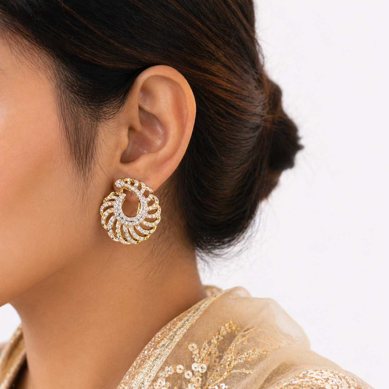 Golden Swirl Earrings – JBB1011ER
