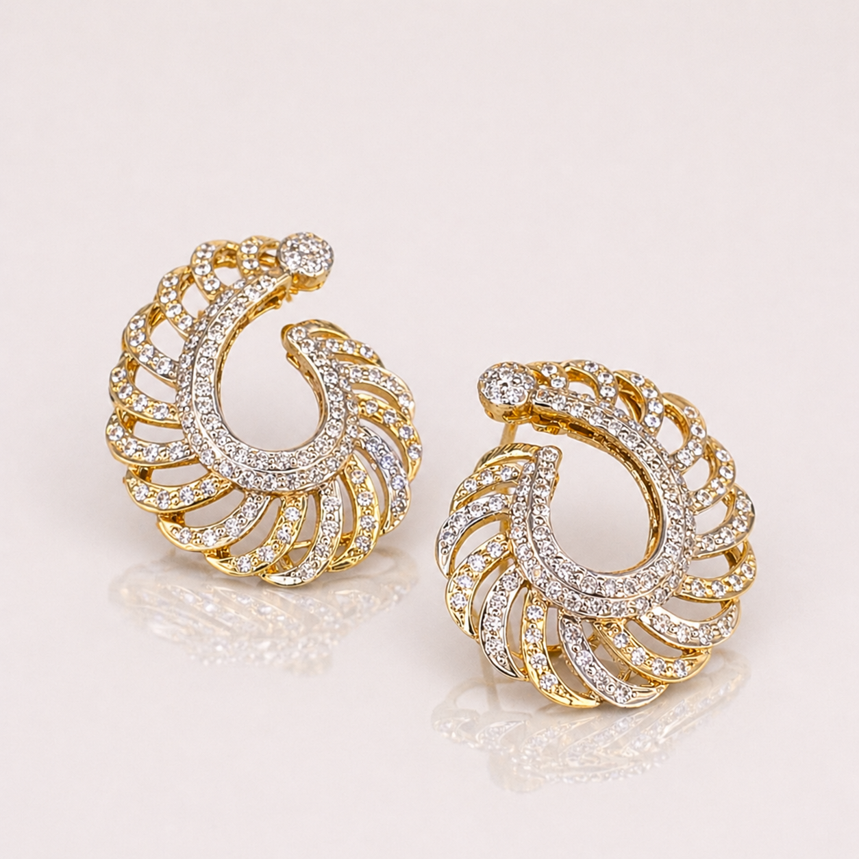 Golden Swirl Earrings – JBB1011ER
