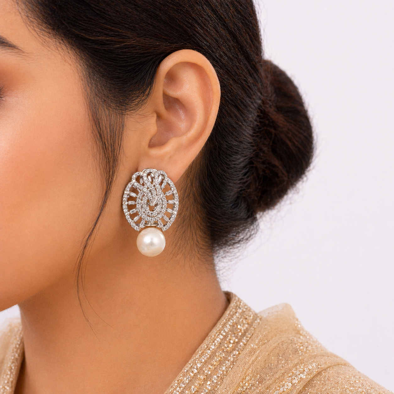 Pearl Peacock Earrings – JBB1013ER