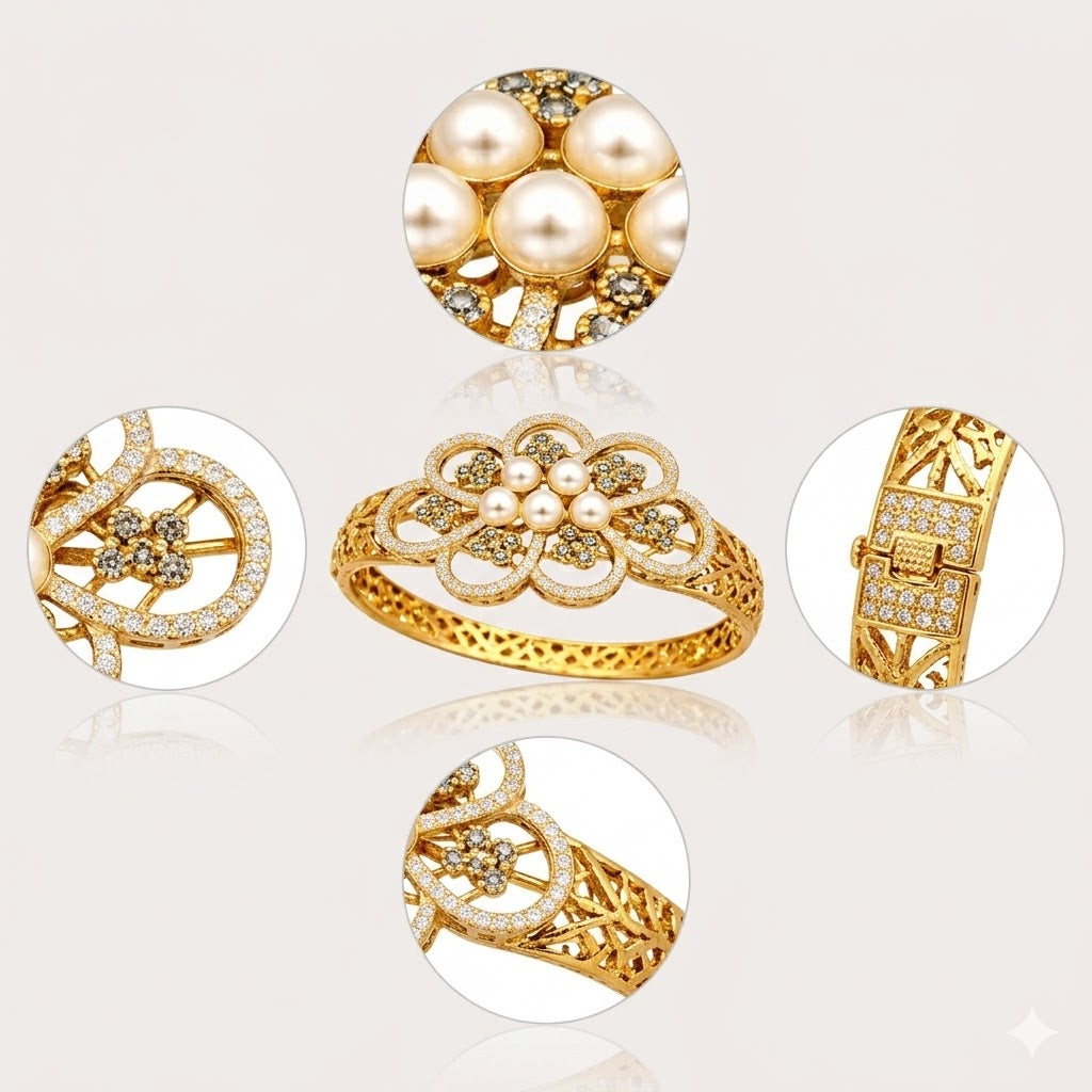 Pearl Bloom Bangle – JBB1017BG