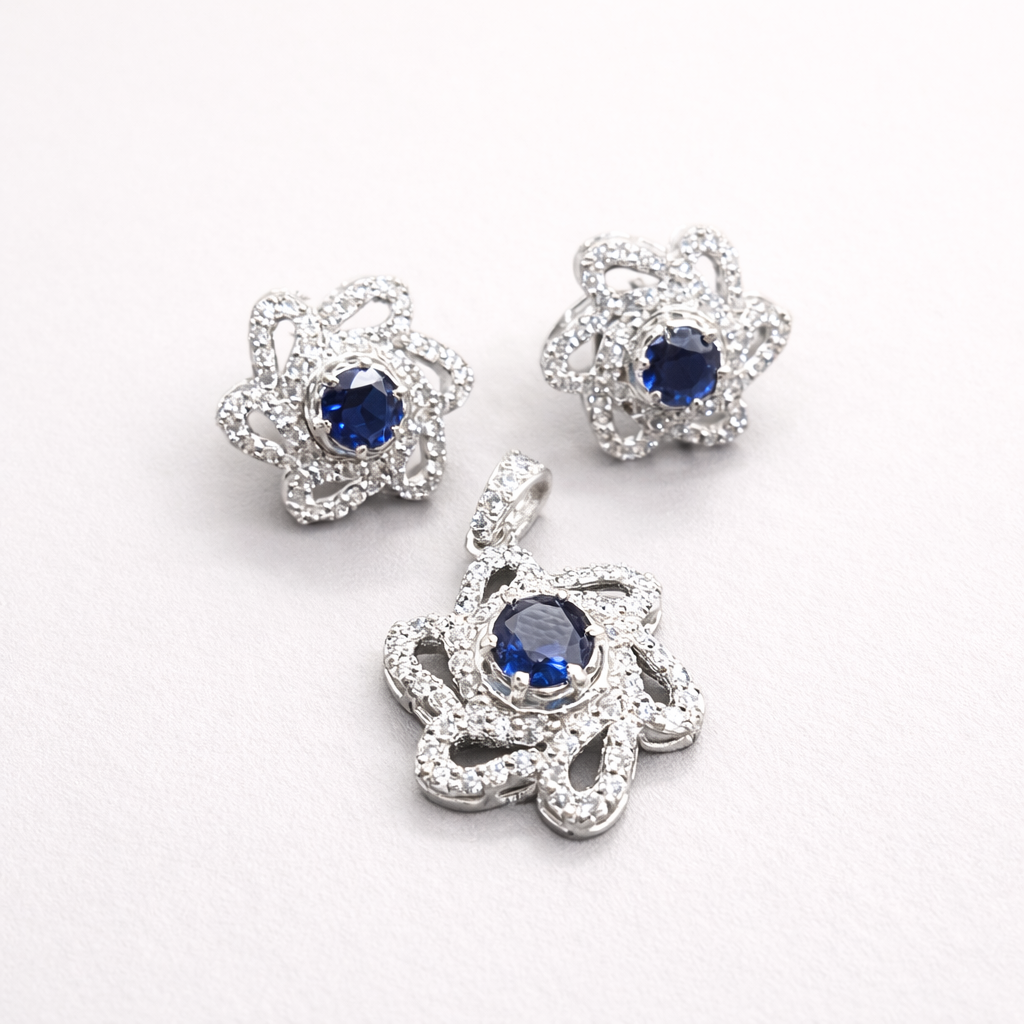 Sapphire Flower Pendant – JBB1022PD