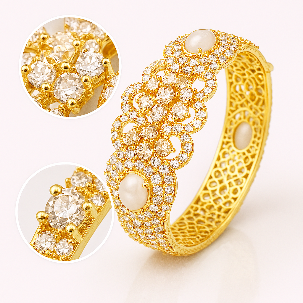Pearl Blossom Bangle – JBB1023BG