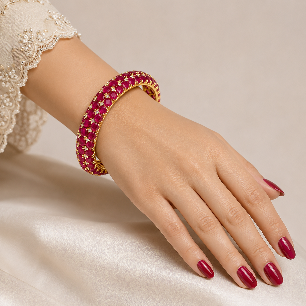 Ruby Royale Bangles - JBB1024BG