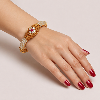 Ruby Floral Bangles – JBB1019BG