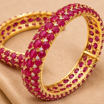 Ruby Royale Bangles - JBB1024BG
