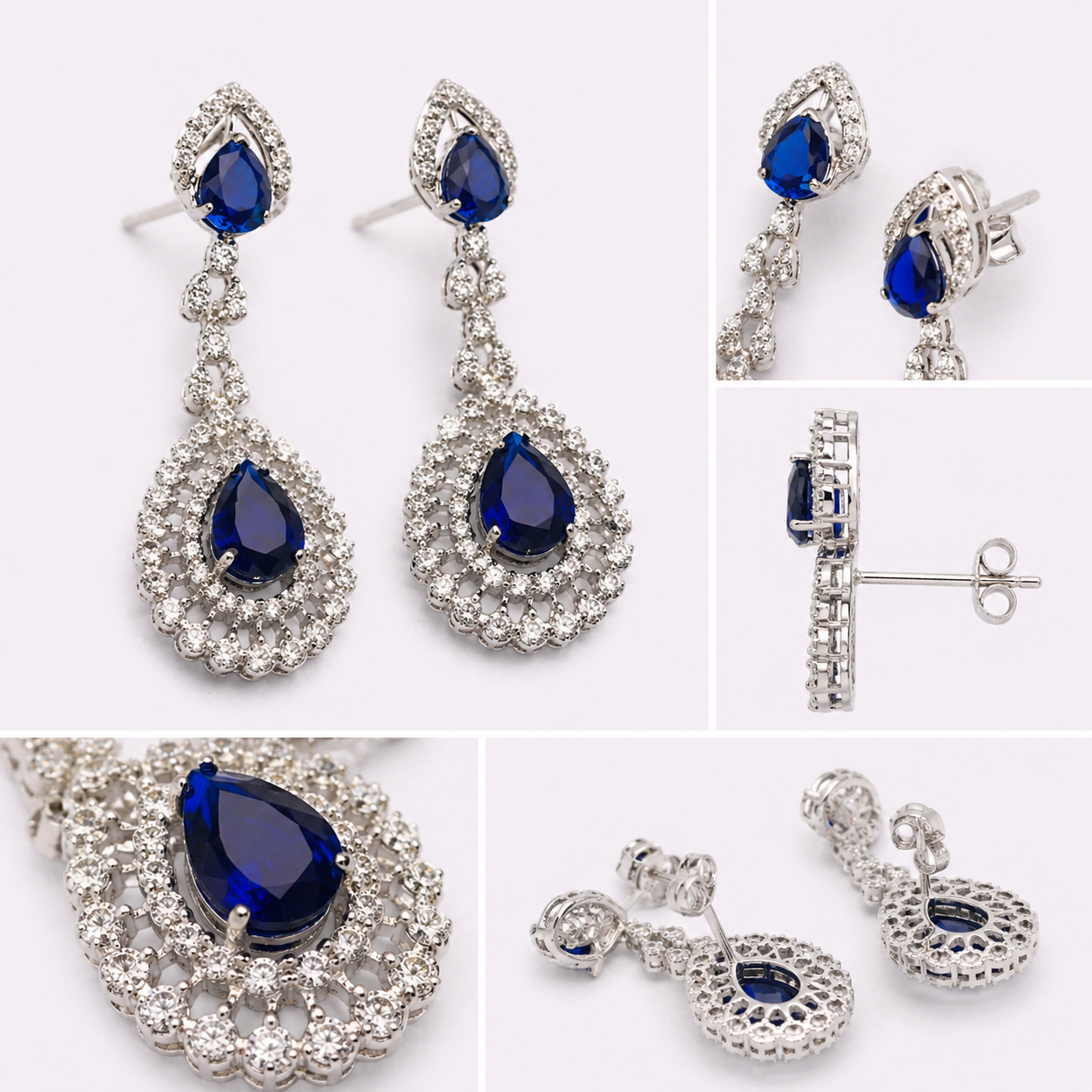 Sapphire Teardrop Earrings – JBB1001ER