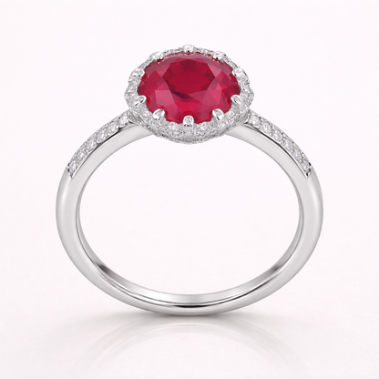 Ruby Halo Ring – JBB1001