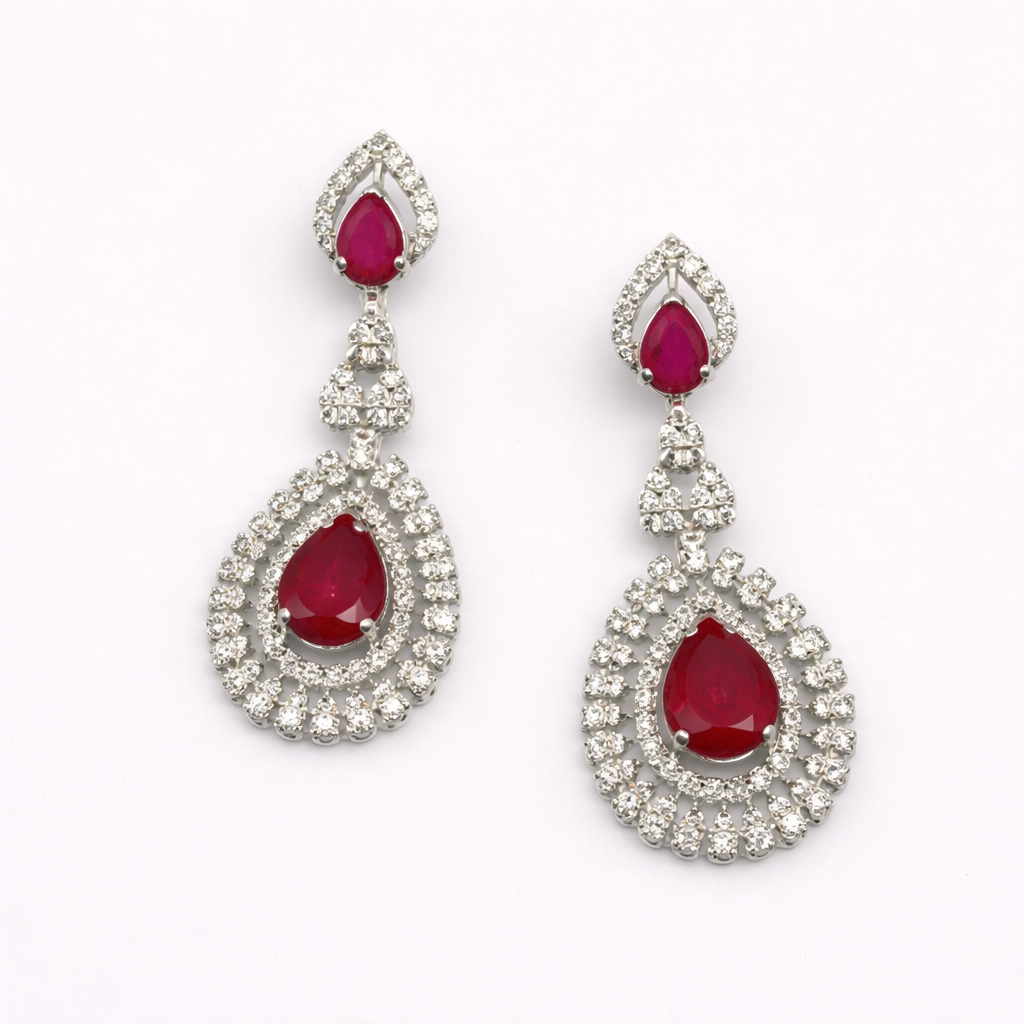 Ruby Teardrop Earrings – JBB1002ER