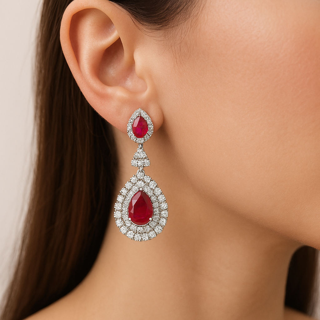 Ruby Teardrop Earrings – JBB1002ER
