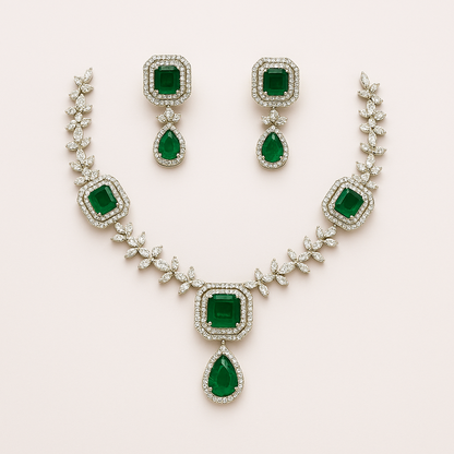 Emerald Luxe Necklace Set – JBB1003NK