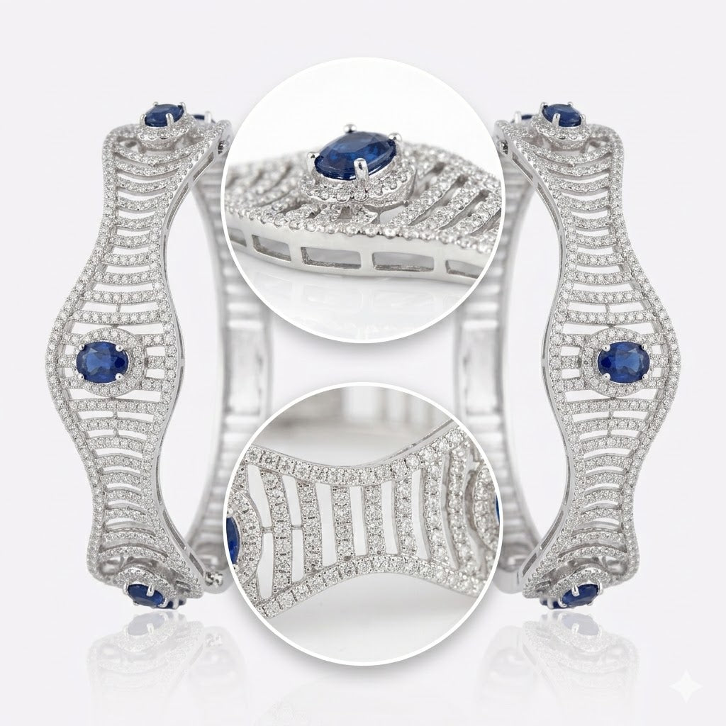 Sapphire Wave Bangle – JBB1005BG