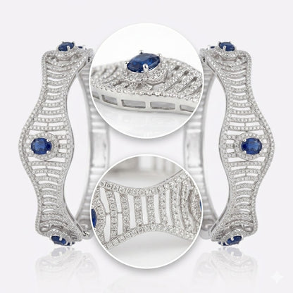Sapphire Wave Bangle – JBB1005BG