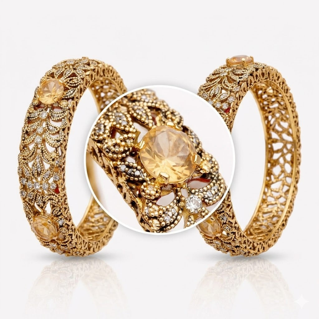 Champagne Lace Bangle – JBB1006BG