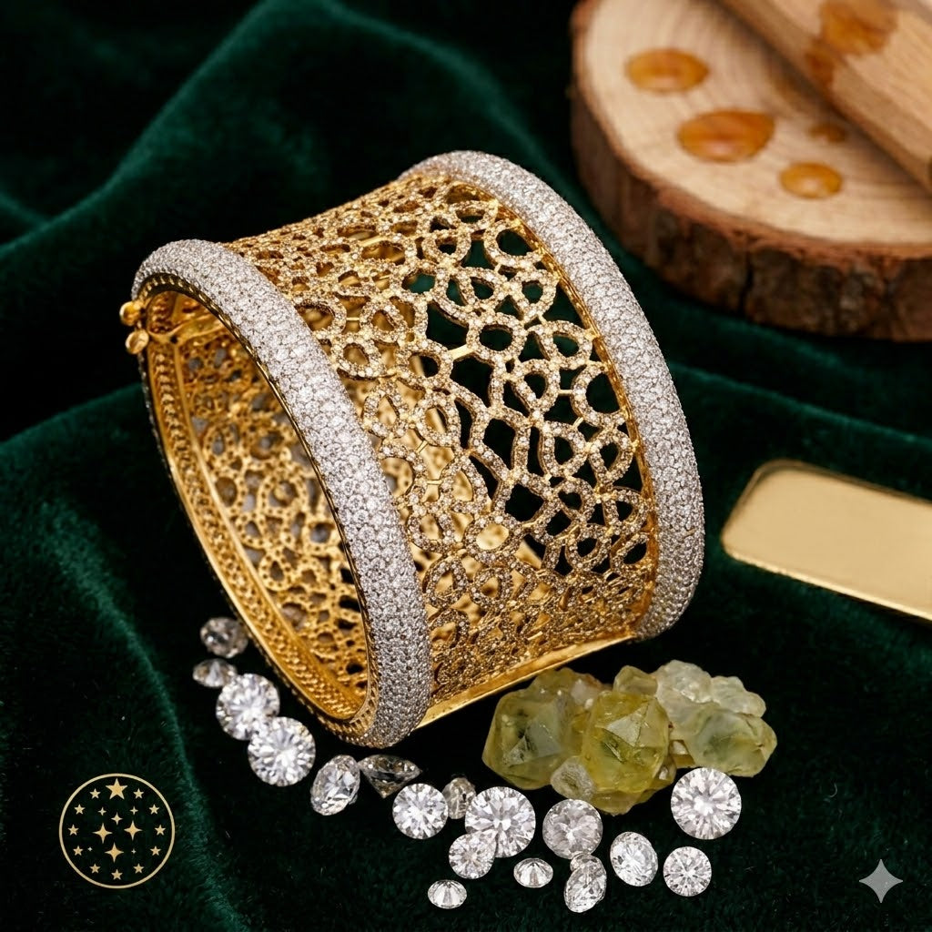 Golden Mesh Cuff Bangle – JBB1009BG
