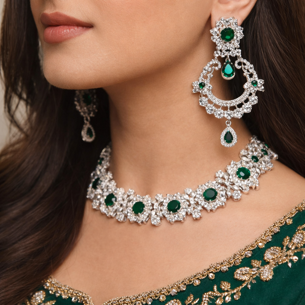 Emerald Radiance Necklace Set – JBB1009NK