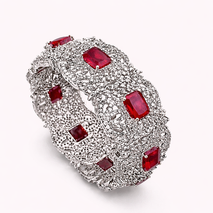 Ruby Silver Bangle – JBB1010BG