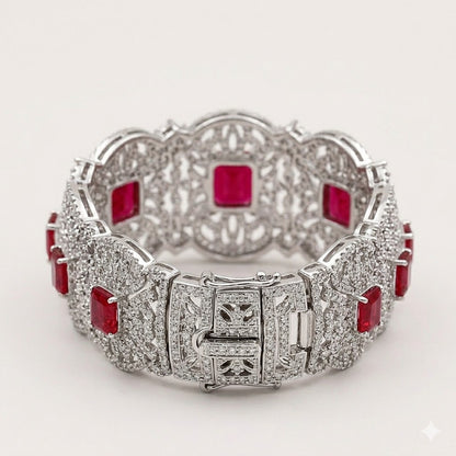 Ruby Silver Bangle – JBB1010BG