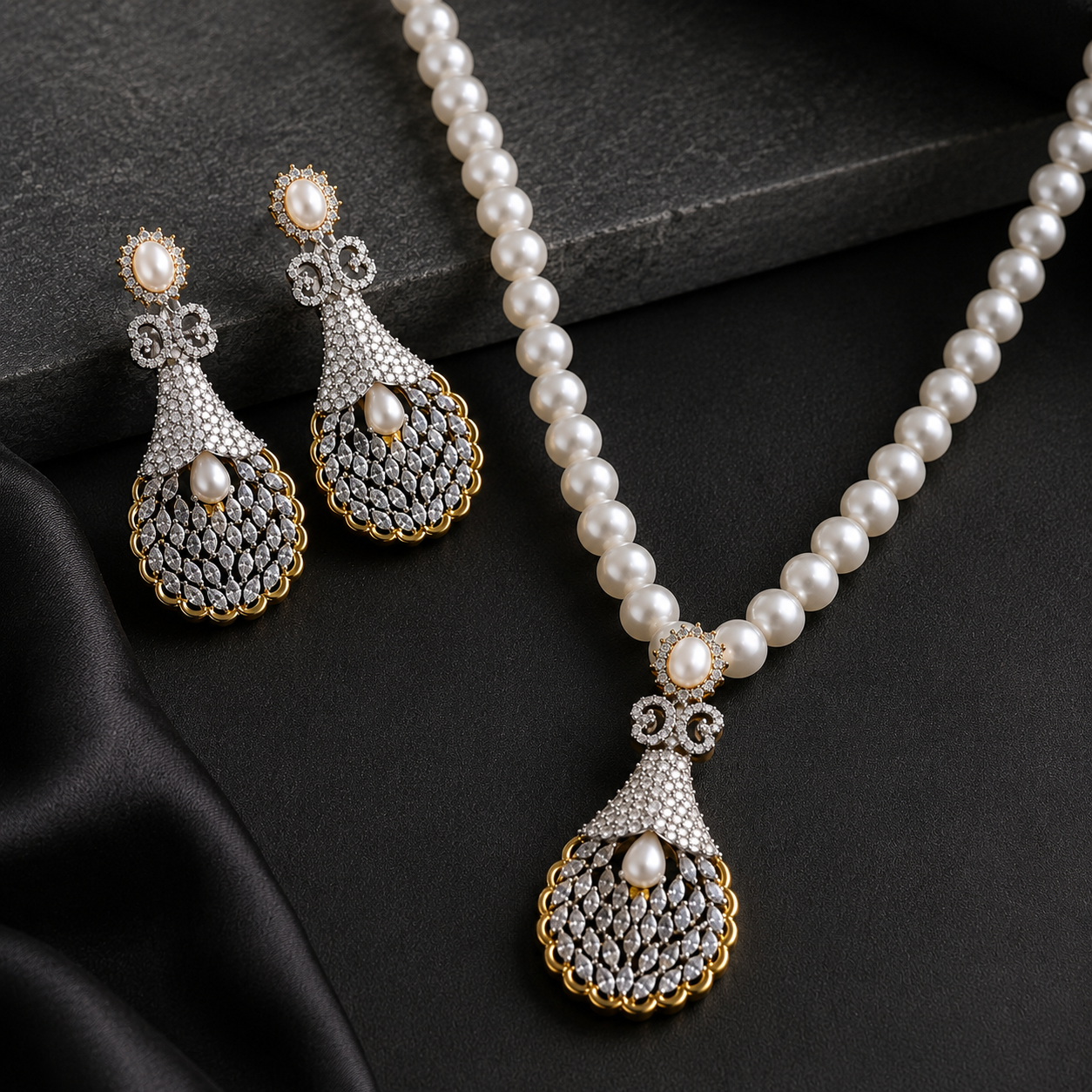 Pearl Royale Necklace Set – JBB1010NK