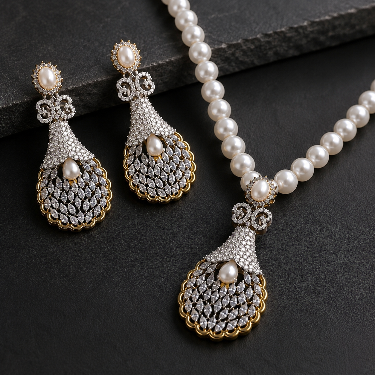 Pearl Royale Necklace Set – JBB1010NK