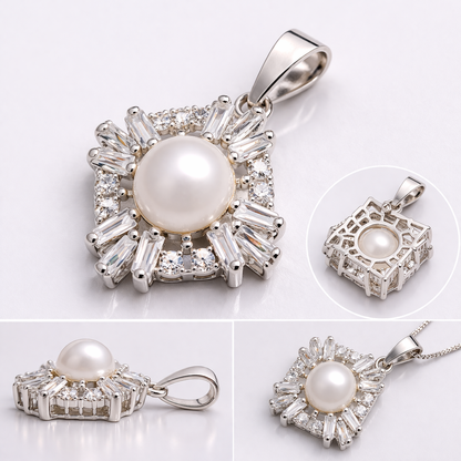 Cushion Pearl Pendant - JBB1010PD