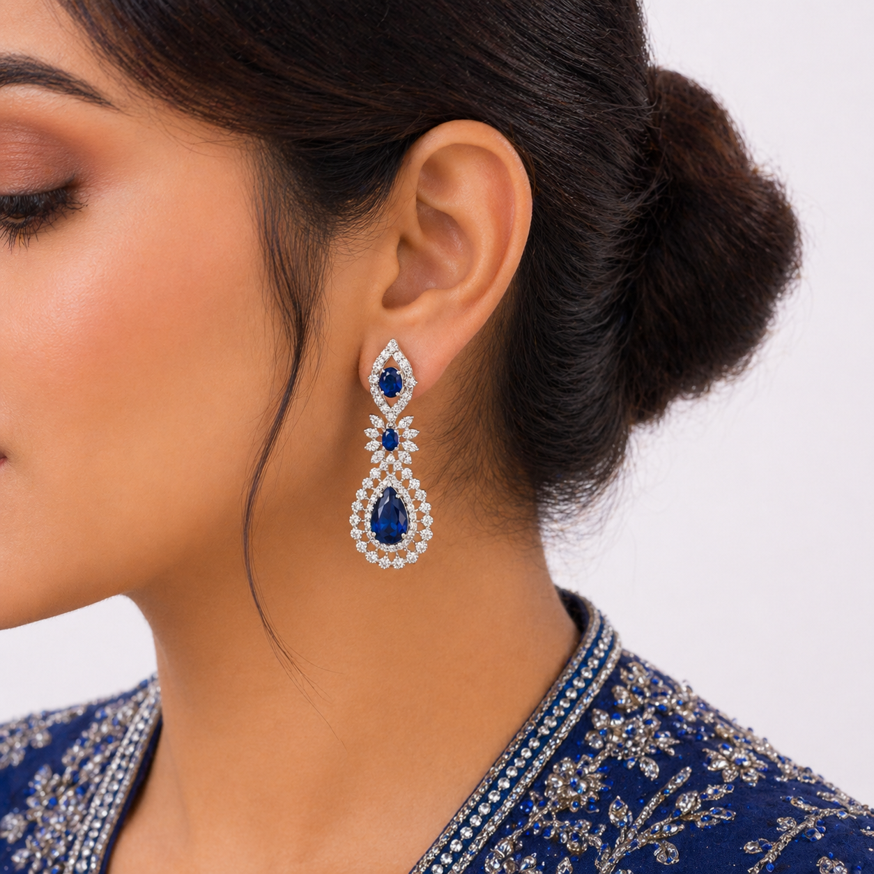 Sapphire Teardrop Earrings – JBB1014ER