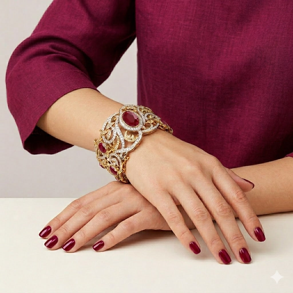 Ruby Luxe Bangle - JBB1015BG