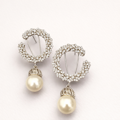 Pearl Crescent Earrings – JBB1018ER