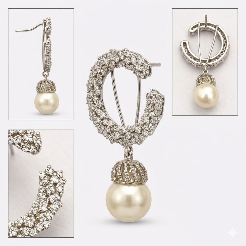 Pearl Crescent Earrings – JBB1018ER