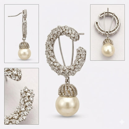 Pearl Crescent Earrings – JBB1018ER