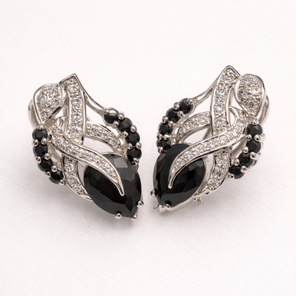 Onyx Leaf Earrings – JBB1020ER