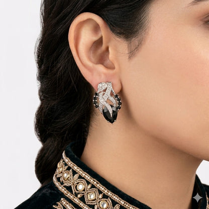 Onyx Leaf Earrings – JBB1020ER