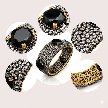 Onyx Grandeur Cuff - JBB1022BG