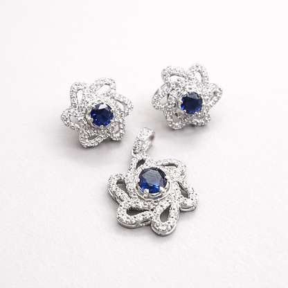 Sapphire Flower Pendant – JBB1022PD
