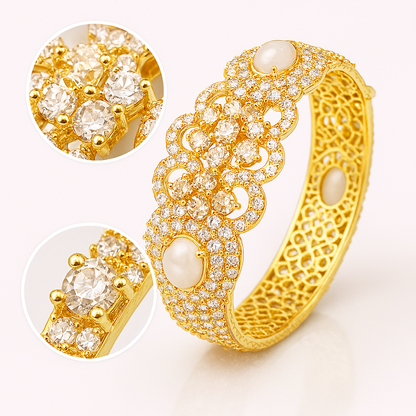 Pearl Blossom Bangle – JBB1023BG