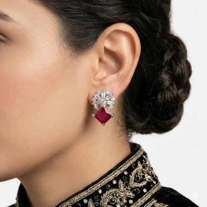 Ruby Crystal Earrings – JBB1023ER