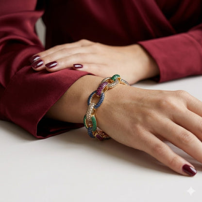 Rainbow Link Bangle – JBB1028BG