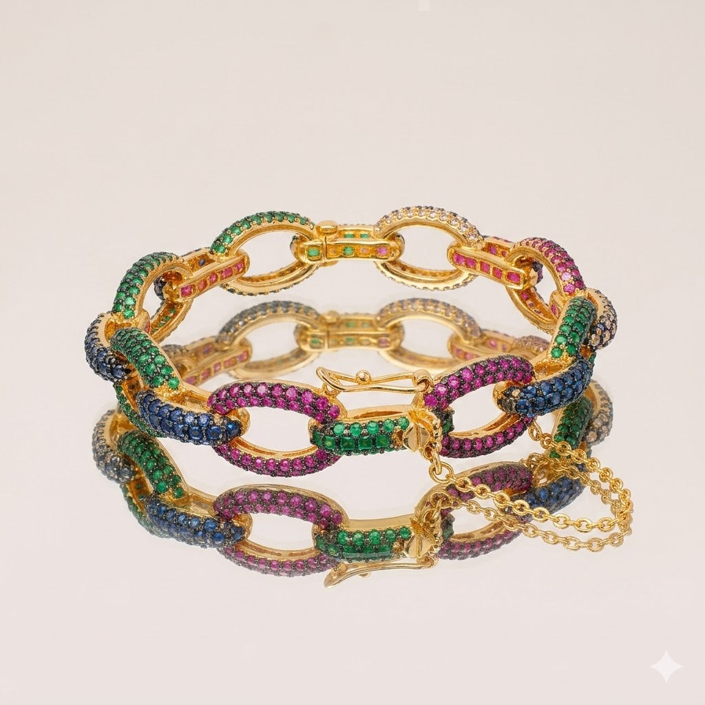 Rainbow Link Bangle – JBB1028BG
