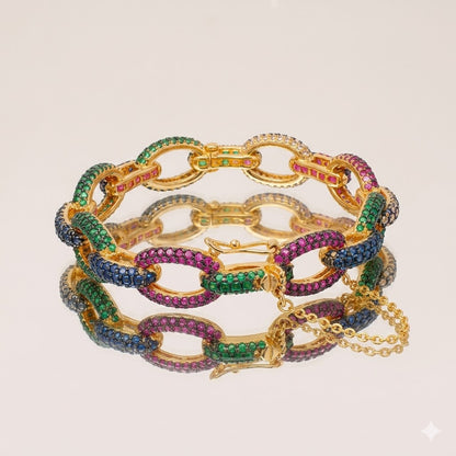 Rainbow Link Bangle – JBB1028BG