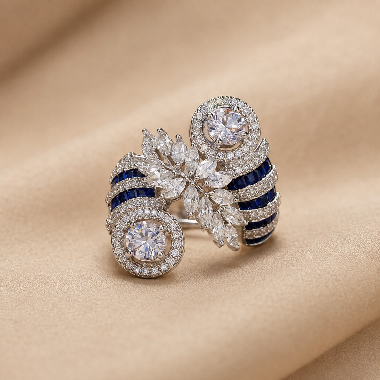 Blue Celestial Bloom Ring – JBB1028RG