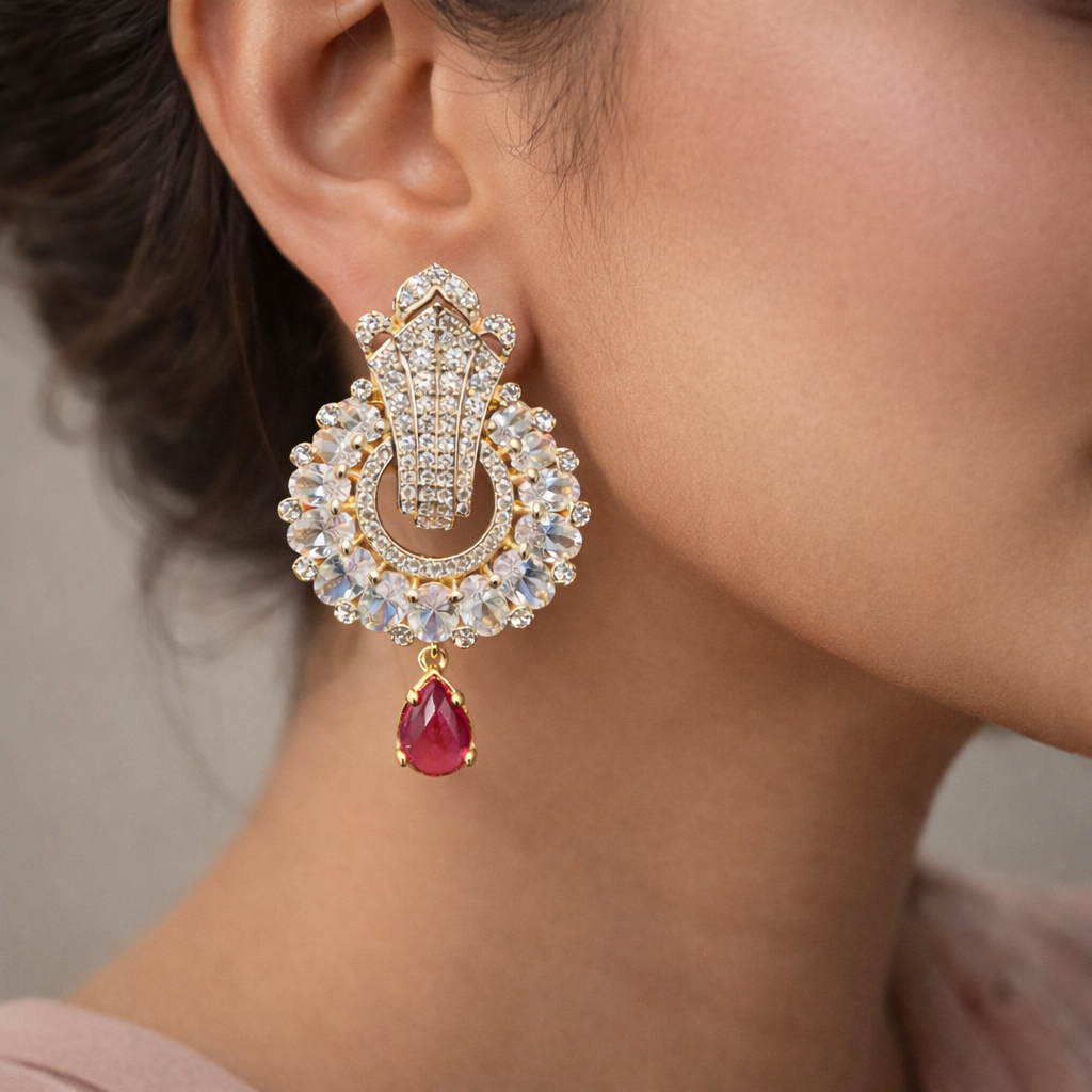 Ruby Drop Earrings - JBB1029ER
