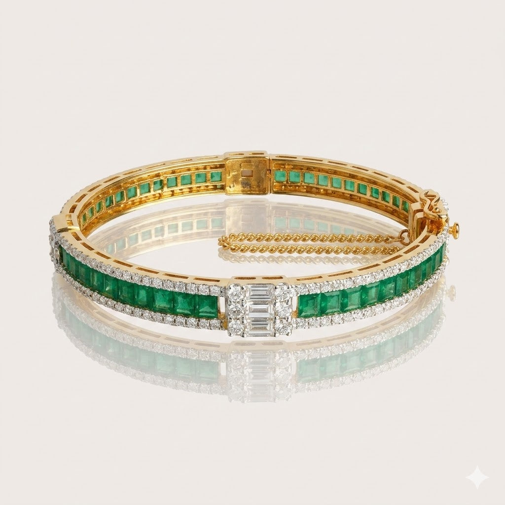 Emerald Elegance Bangle – JBB1031BG