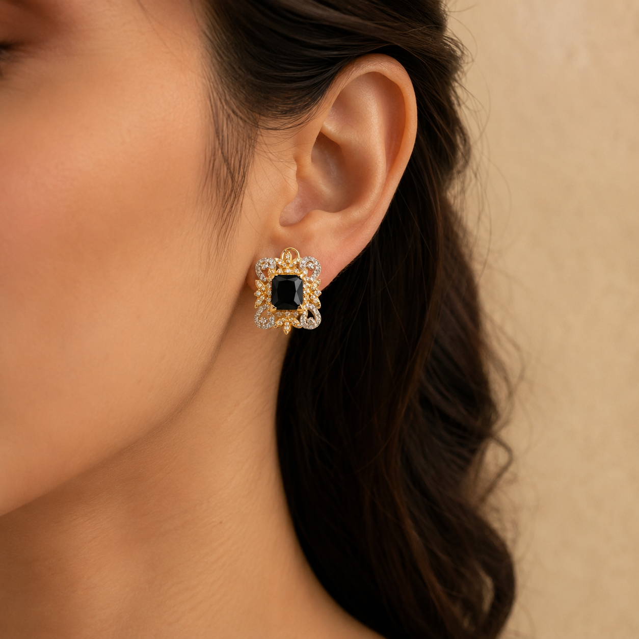 Onyx Noir Statement Earrings - JBB1039ER