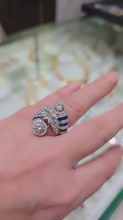 Blue Celestial Bloom Ring – JBB1028RG